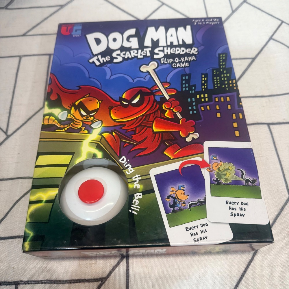 University Games Dog Man The Scarlet Shedder Flip-O-Rama Game New Sealed